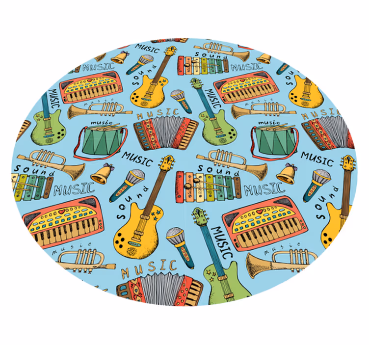 Vinyl tapijt voor meer kinderen muziekinstrumenten plezier - TenStickers