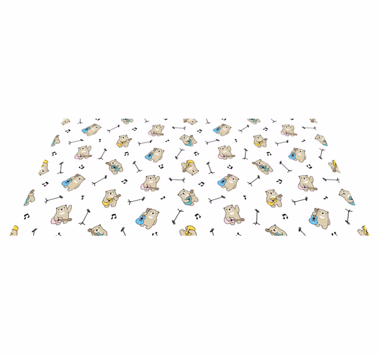 Thema muzikale beren vinyl tapijt baby - TenStickers