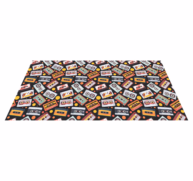 Vinyl tapijt voor meer kinderen vintage audio cassettes - TenStickers