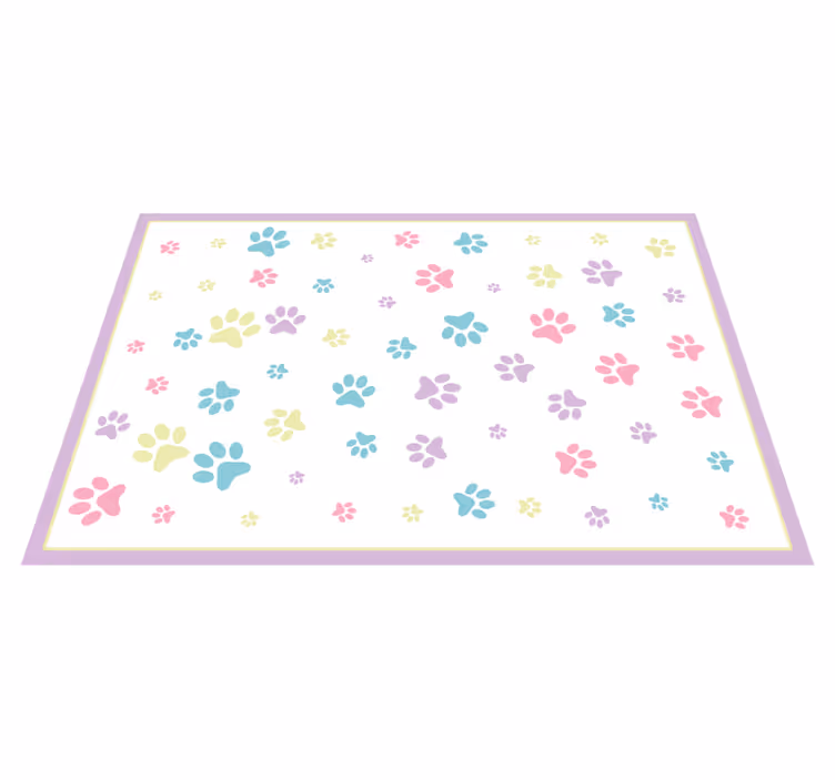 Pootafdruk esthetiek vinyl tapijt dierenprint - TenStickers