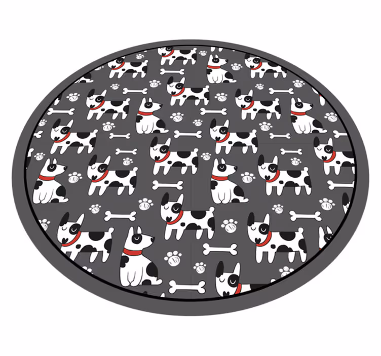 Speelse hondenpatronen vinyl tapijt voor meer kinderen - TenStickers