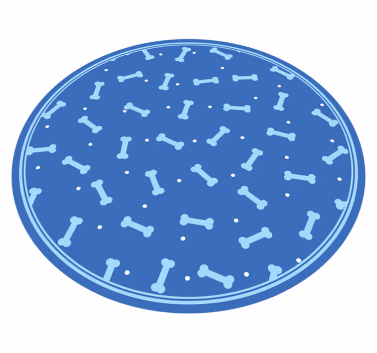 Botpatroonspel vinyl vloerkleed rond - TenStickers