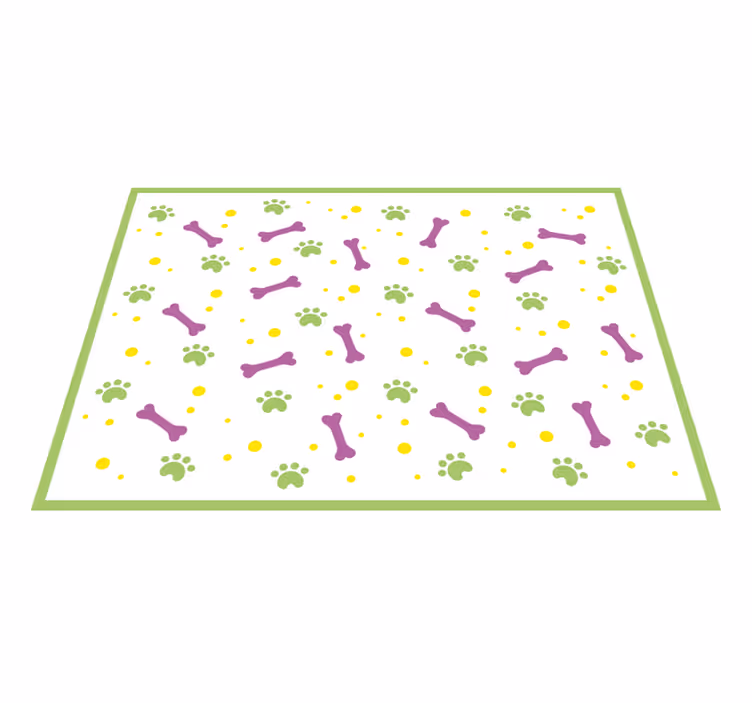 Pootafdrukplezier vinyl tapijt voor meer kinderen - TenStickers