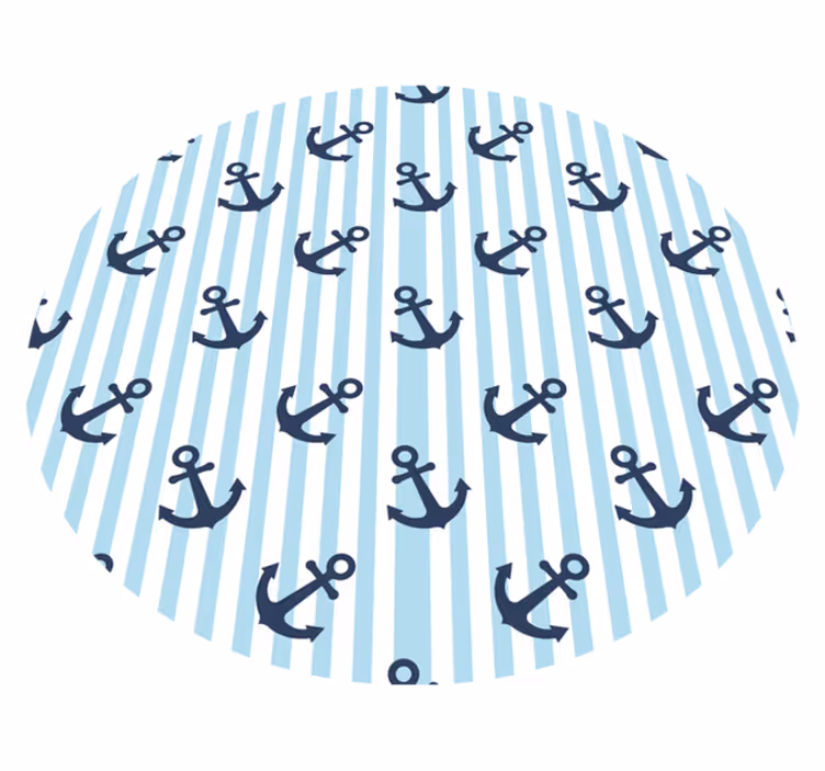 Vinyl tapijt voor meer kinderen nautisch ankerpatroon - TenStickers