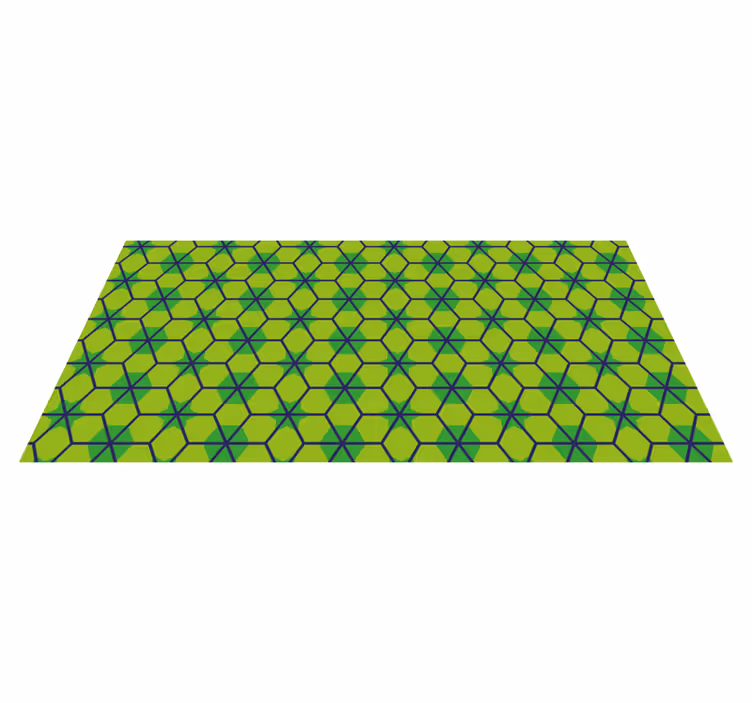 Groen hexagonaal patroon vinyl tapijt geometrisch - TenStickers