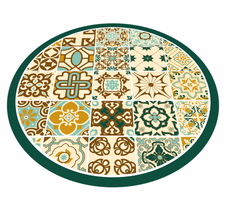 Vintage patronen vinyl tapijt tegels - TenStickers