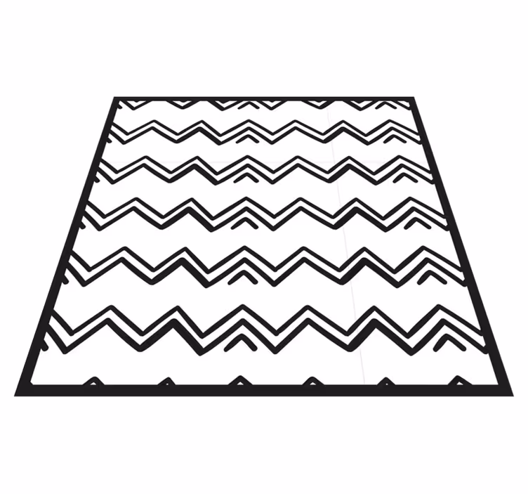 Vinyl tapijt minimalistisch zigzag stijl - TenStickers