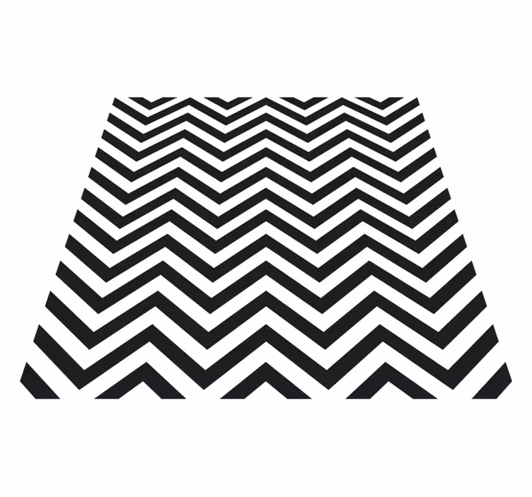 Vinyl tapijt met strepen zwart-wit chevron - TenStickers
