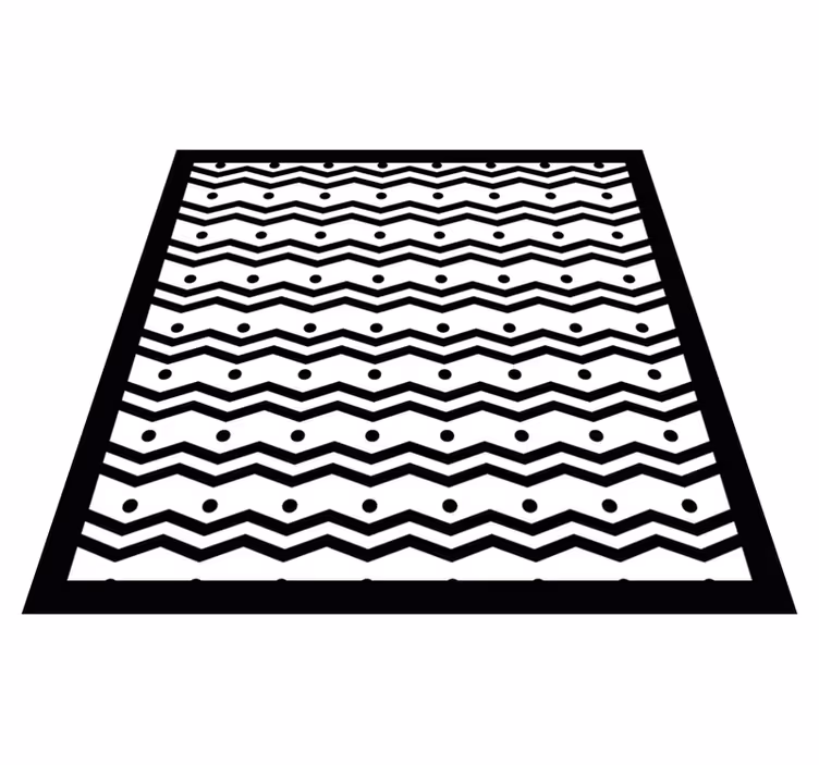 Vinyl tapijt met strepen zigzag concept - TenStickers