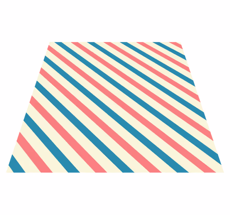 Vinyl tapijt met strepen abstracte kleurdiagonalen - TenStickers