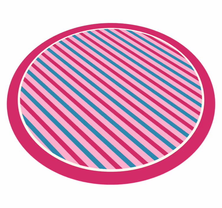 Vinyl tapijt met strepen roze en blauwe verticale - TenStickers