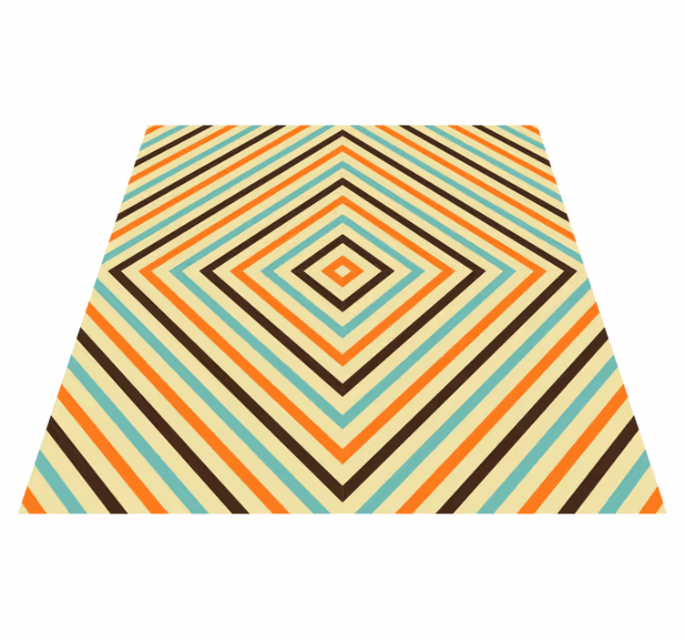 Ruitvormige lijnen vinyl tapijt geometrisch - TenStickers