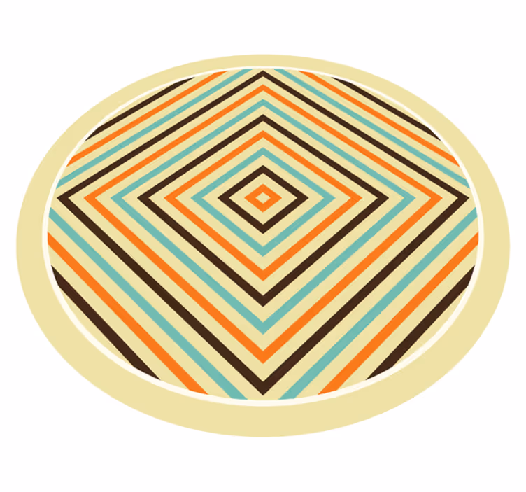 Levendige chevronstijl vinyl tapijt met strepen - TenStickers