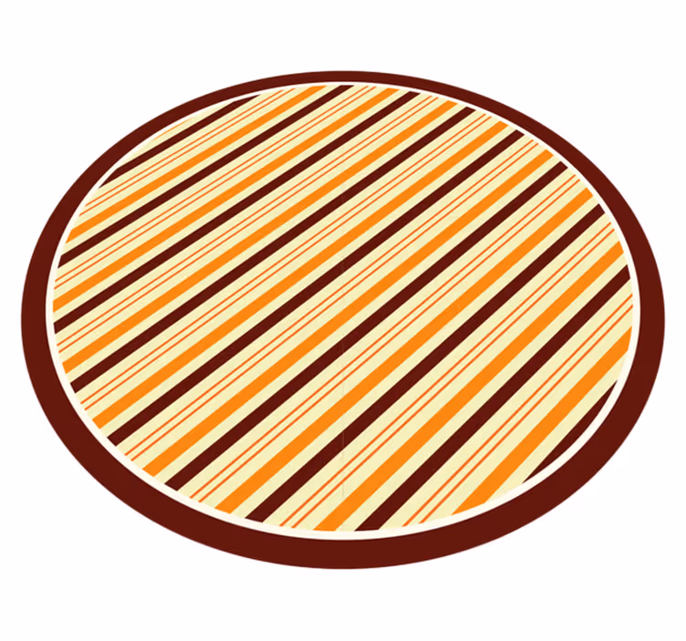 Vinyl tapijt met strepen warme tinten stijl - TenStickers