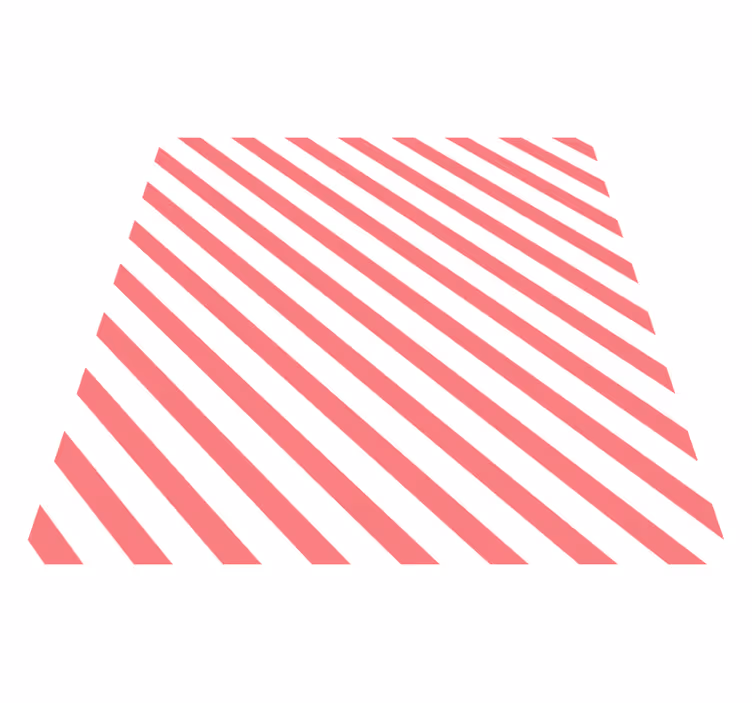 Roze en wit patroon vinyl tapijt met strepen - TenStickers