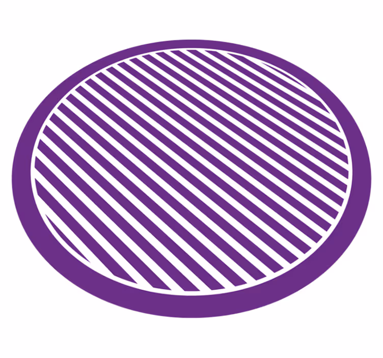 Vinyl tapijt met strepen paarse tinten cirkel - TenStickers