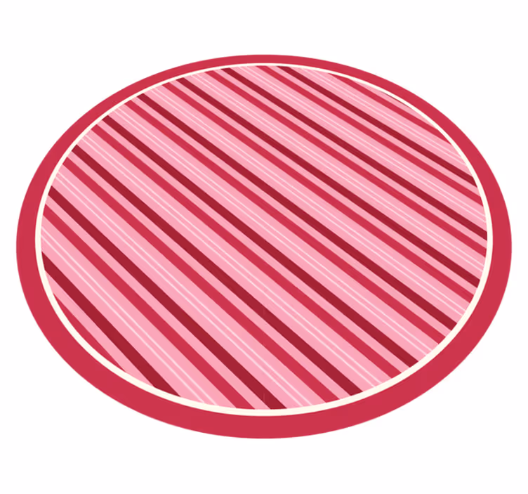 Roze gestreepte elegantie vinyl tapijt kind - TenStickers
