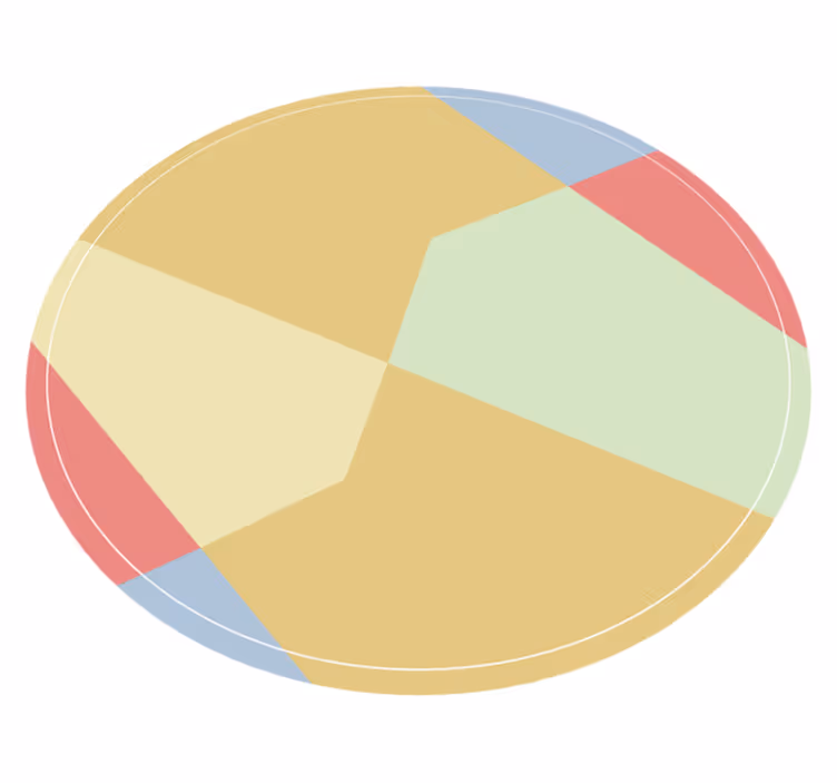 Vinyl tapijt geometrisch hoekige kleurblokken - TenStickers