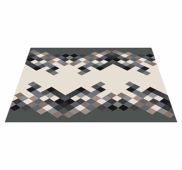 Vinyl tapijt mozaïek hedendaags geometrisch motief - TenStickers