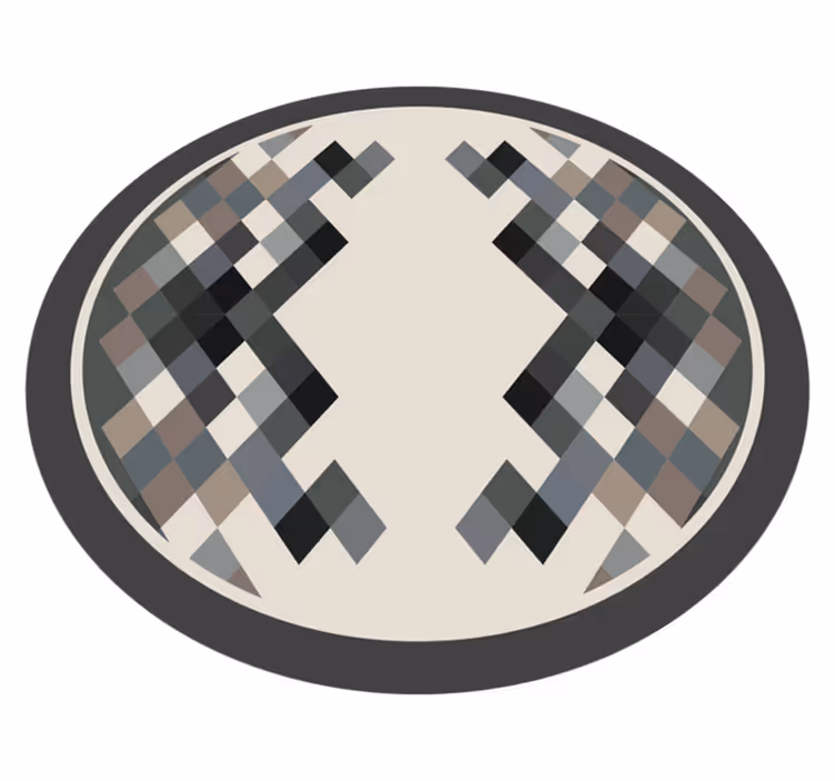 Vinyl tapijt modern grijze geometrische elementen - TenStickers