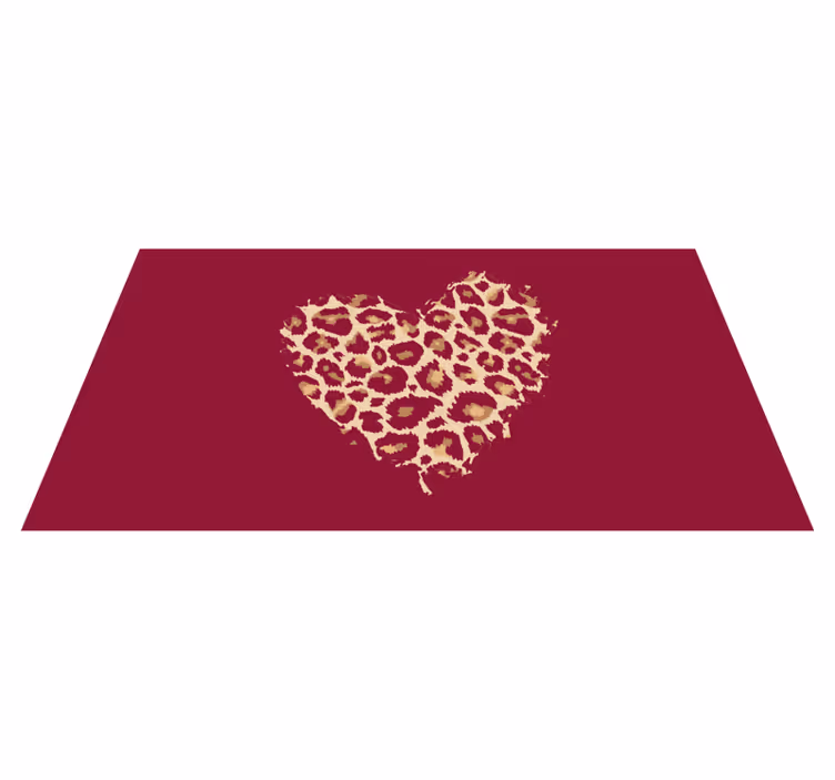 Hartmotief vinyl tapijt dierenprint - TenStickers