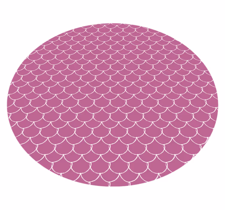 Roze sint-jakobsschelppatroon vinyl tapijt met textuur - TenStickers