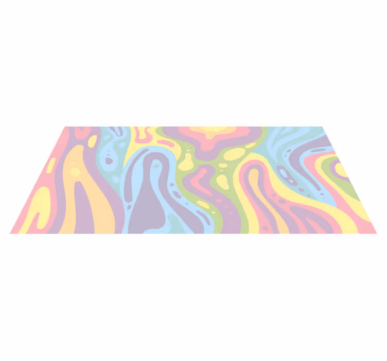 Kleurrijke abstracte golven vinyl tapijt voor meer kinderen - TenStickers