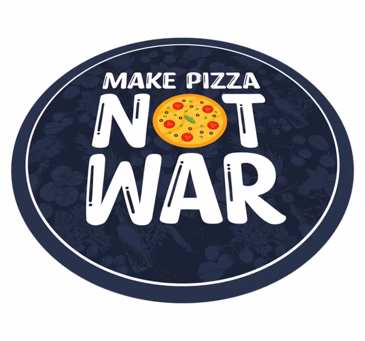 Maak pizza niet vinyl tapijt zinnen en teksten - TenStickers