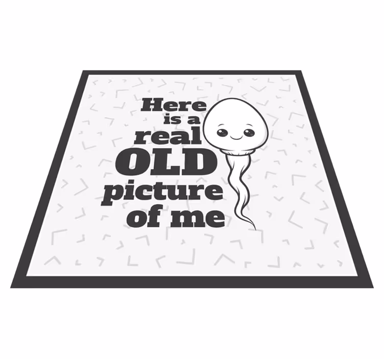 Sperma echte oude foto vinyl tapijt zinnen en teksten - TenStickers