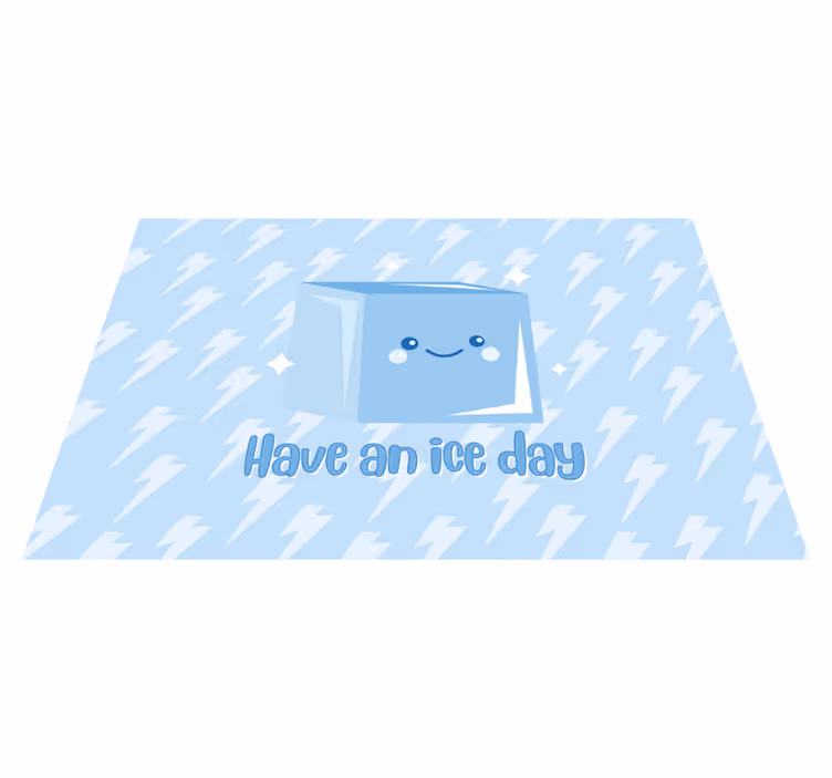 Een ijsje eten vinyl tapijt kind - TenStickers