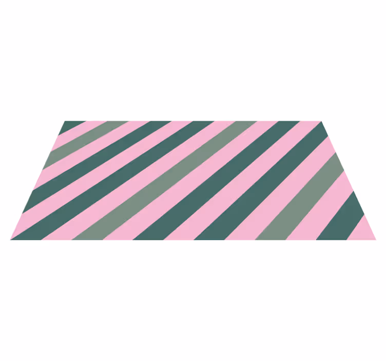 Diagonale roze strepen vinyl tapijt ontvangst hal - TenStickers
