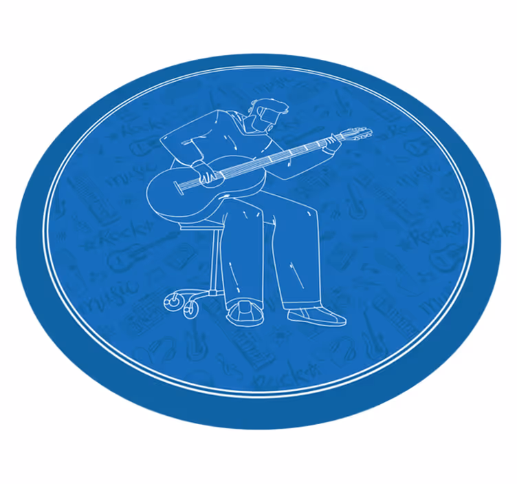 Muzikale vibes vinyl tapijt met textuur - TenStickers