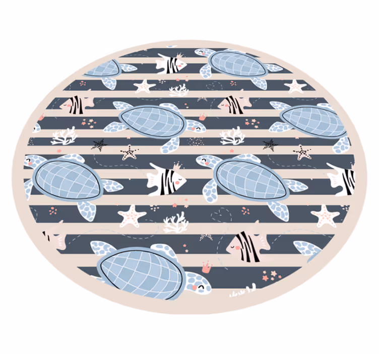 Onderwaterschildpadden dieren vinyl tapijt - TenStickers
