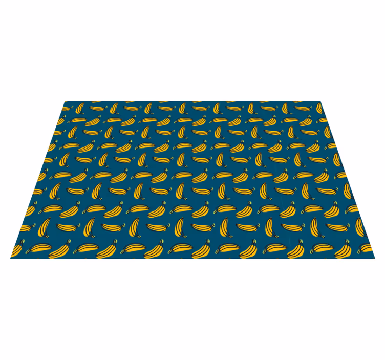 Bananenpatroon vinyl tapijt met textuur - TenStickers