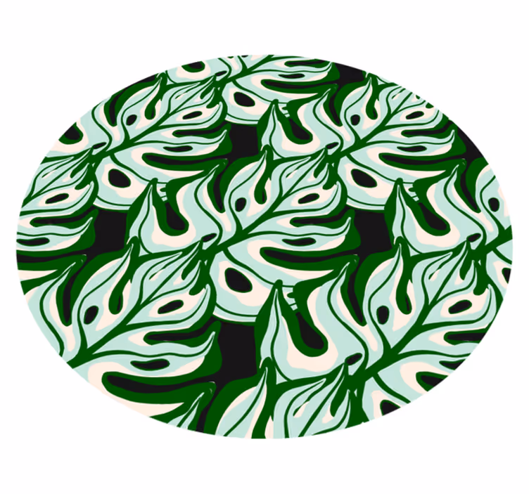 Vinyl tapijt natuur tropische bladcomponenten - TenStickers