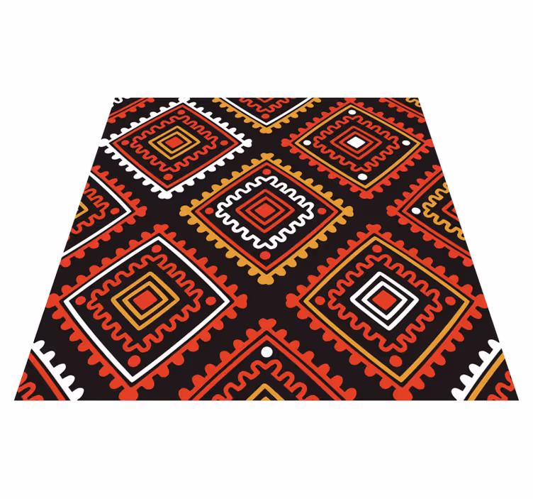 Etnisch vinyl tapijt levendig geometrisch design - TenStickers