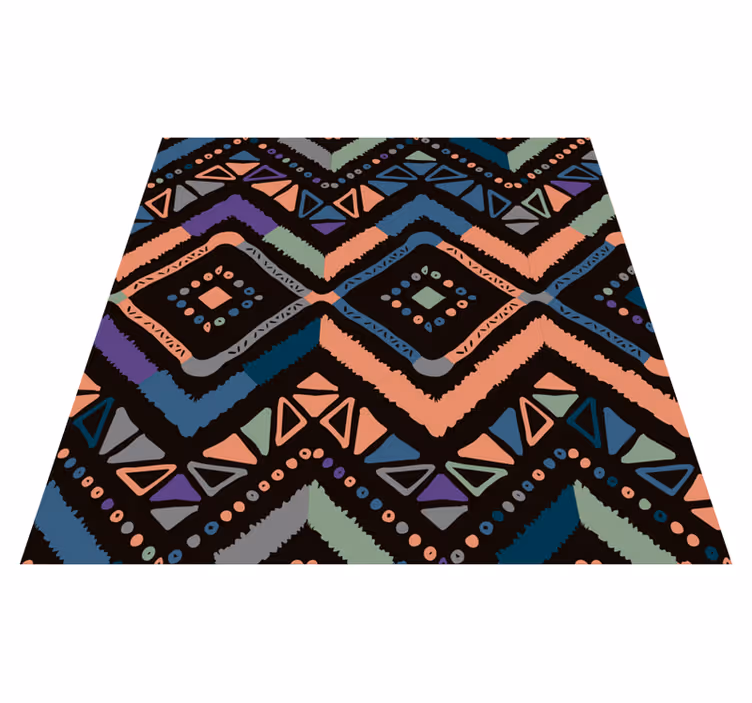 Geometrische kleursecties vinyl tapijt Scandinavisch - TenStickers