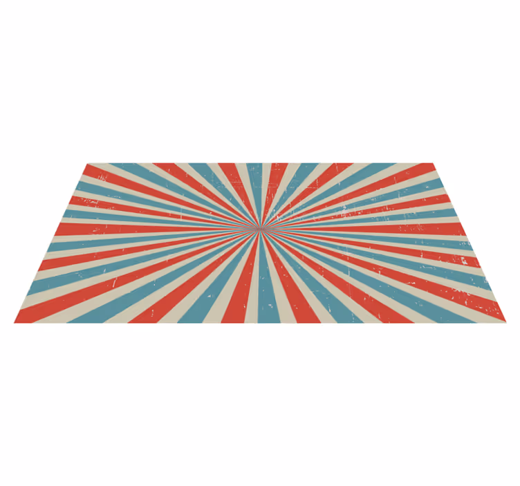 Stralende steruitbarsting vinyl tapijt geometrisch - TenStickers