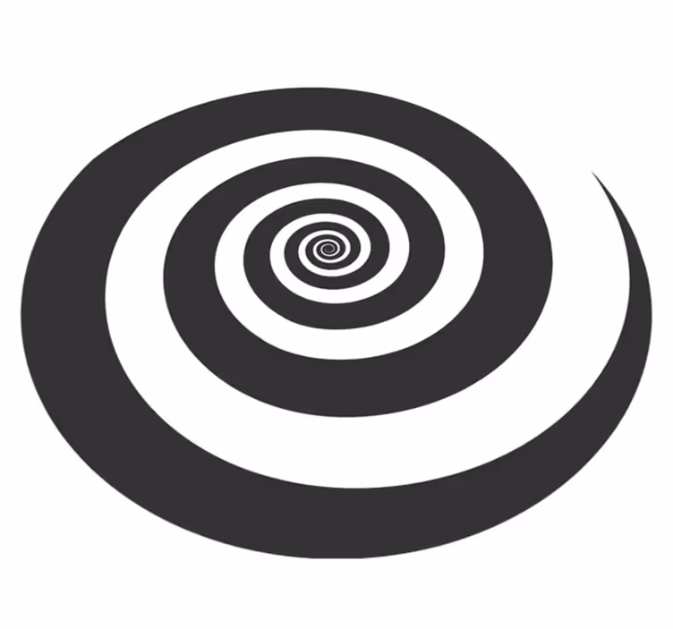 Spiraalpatroon vinyl tapijt geometrisch - TenStickers