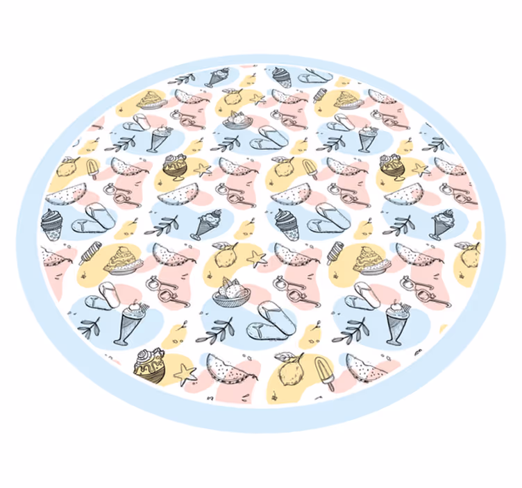 Heerlijke snoepcollectie vinyl tapijt voor meer kinderen - TenStickers