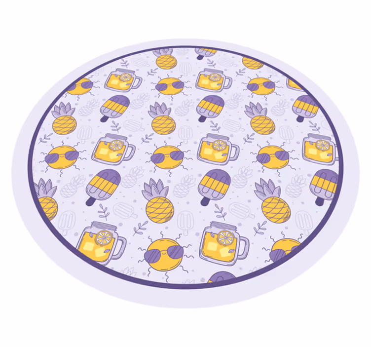 Tropisch zomerplezier vinyl tapijt voor meer kinderen - TenStickers