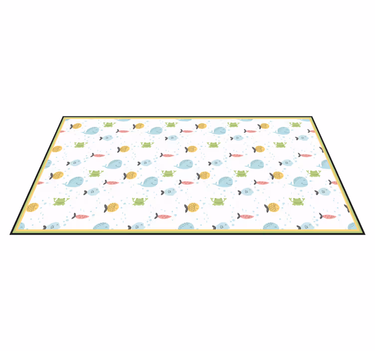 Grillige zeedieren vinyl tapijt kind - TenStickers