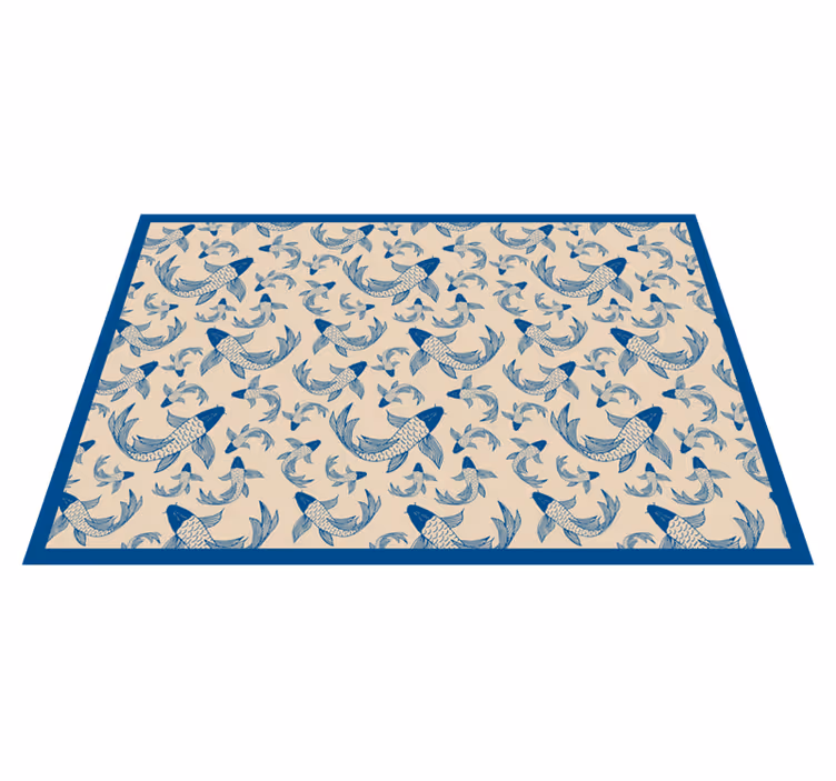 Vispatronen vinyl tapijt dierenprint - TenStickers