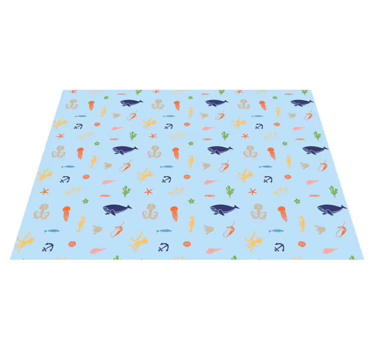 Onderwateravontuur vinyl tapijt kind - TenStickers