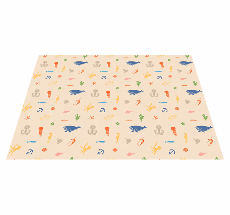 Onderwaterexploratie vinyl tapijt voor meer kinderen - TenStickers