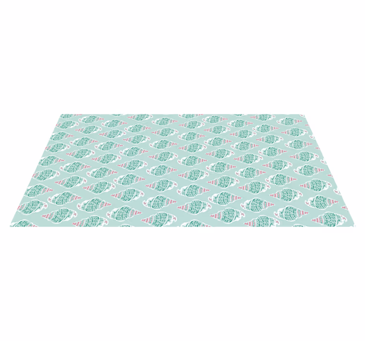 Groen schelpenconcept vinyl tapijt badkamer - TenStickers