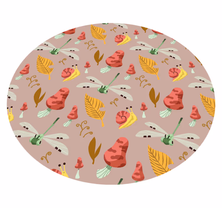 Beige boselementen vinyl tapijt natuur - TenStickers