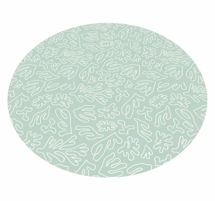 Vinyl tapijt natuur bladerenpatronen - TenStickers