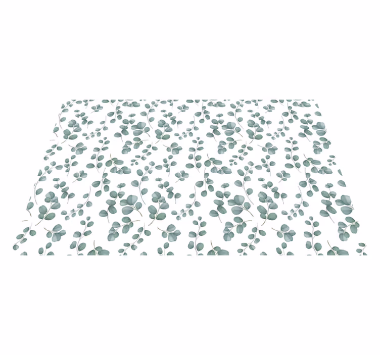 Elegant groenpatroon vinyl tapijt bloemen en planten - TenStickers