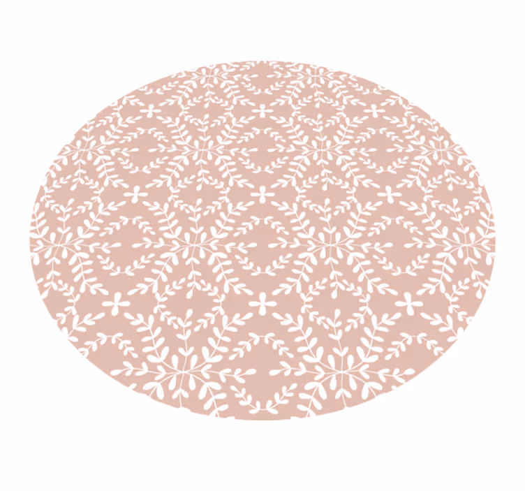 Delicate bloeicompositie vinyl tapijt bloemen en planten - TenStickers